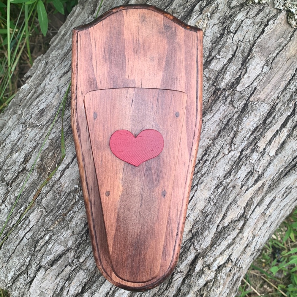 Handcrafted wooden scissors holder